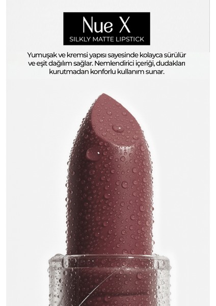 Nue x Silkly Matte Lipstick Plum Brown 05 fiyatları