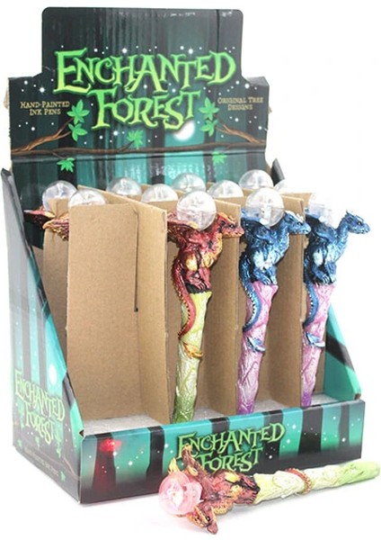 Dragonlu Polyester Işıklı Tükenmez Kalem modelleri