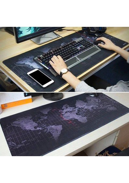 Ally Dünya Desenli Rgb LED Işıklı Oyuncu Mouse Pad 300*800*4MM-(1903) fırsatları