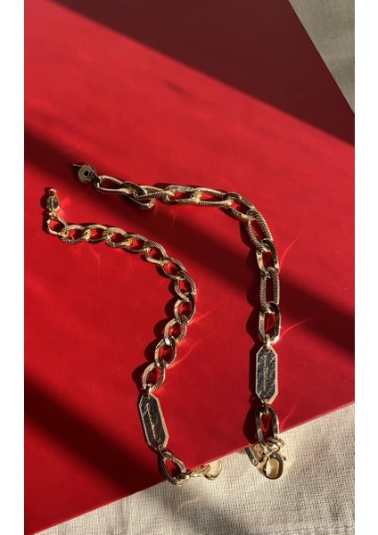 14 Ayar Altın Plakalı Halka Zincir Bileklik fırsatları