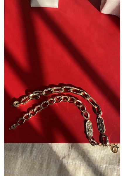 14 Ayar Altın Plakalı Halka Zincir Bileklik indirimleri