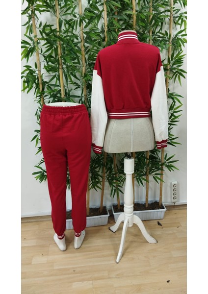 Kadın Uzun Kollu Hakim Yaka Önden Düğmeli Ceket Pantolon Şardonlu Iki Iplik Ikili Takım