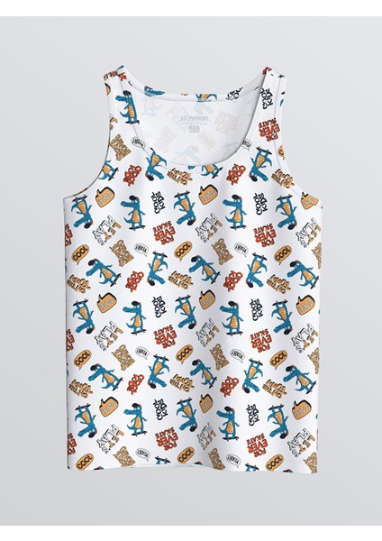 Yeni Sezon Bisiklet Yaka Baskılı Erkek Çocuk Atlet