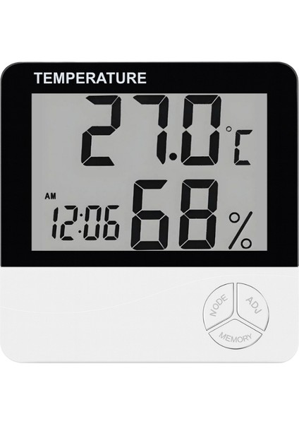 Shitsu Dijital Sıcaklık Nem Ölçer Termometre Saat Özellikli