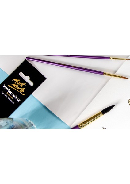 mm Sanatçı Suluboya Fırçası Premium Sable Yuvarlak 4 modelleri