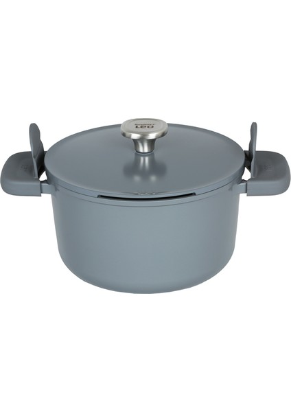 Leo Phantom Smoked Grey Alüminyum Derin Tencere 24 cm