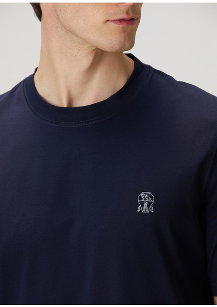 Lacivert Logo Nakışlı T-Shirt indirimleri