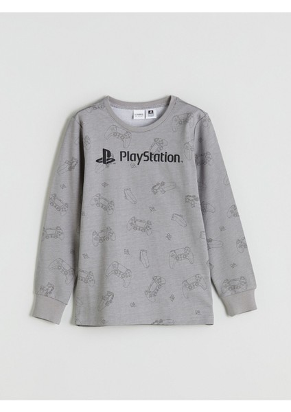 Yeni Sezon Bisiklet Yaka Playstation Baskılı Erkek Çocuk Pijama Takımı fiyatları