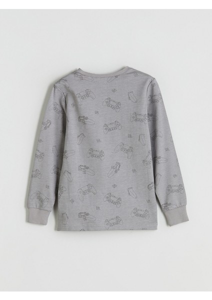 Yeni Sezon Bisiklet Yaka Playstation Baskılı Erkek Çocuk Pijama Takımı fırsatları