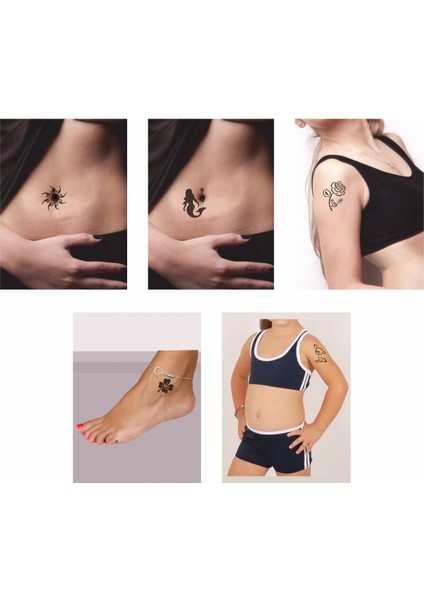 Zarif Kadın Desenleri Hint Kınası ile Geçici Dövme Yapma Seti fiyatları