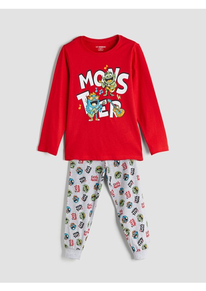 Yeni Sezon Bisiklet Yaka Erkek Çocuk Pijama Takımı