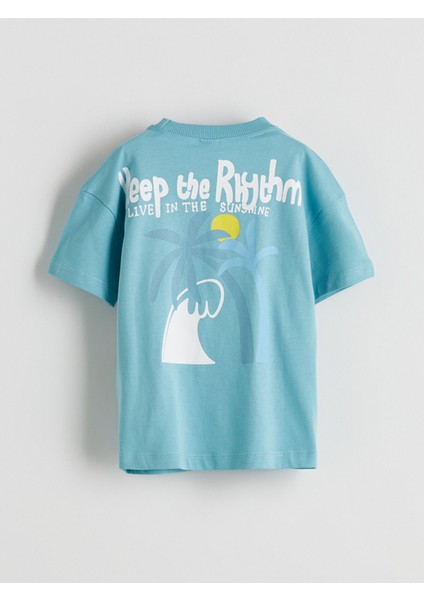 Yeni Sezon Bisiklet Yaka Baskılı Erkek Çocuk Tişört fırsatları