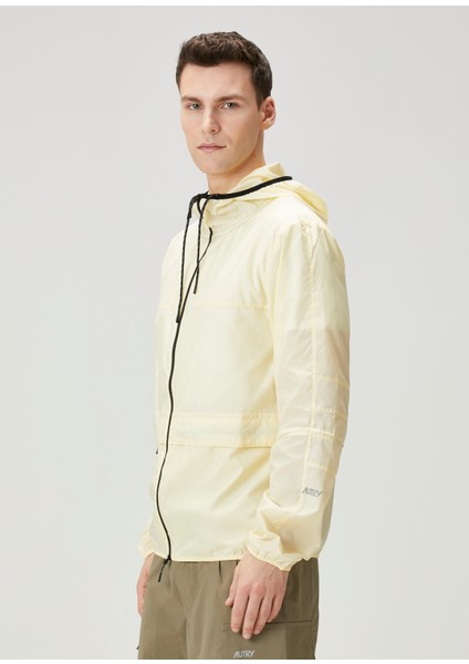 Açık Sarı Logo Baskılı Yağmurluk modelleri
