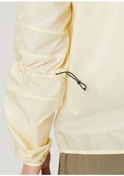 Açık Sarı Logo Baskılı Yağmurluk