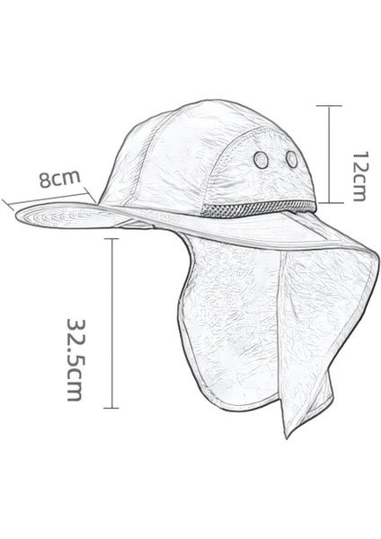 Ense Korumalı Outdoor Şapka - Uv Korumalı - Haki - Savage modelleri