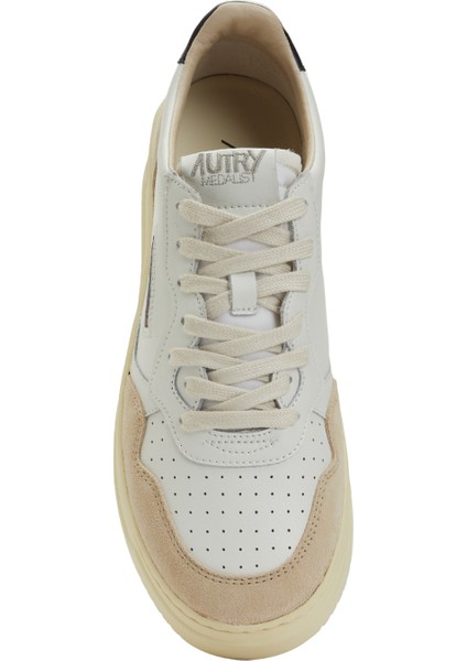 Medalist Beyaz Lacivert Erkek Deri Sneaker fırsatları