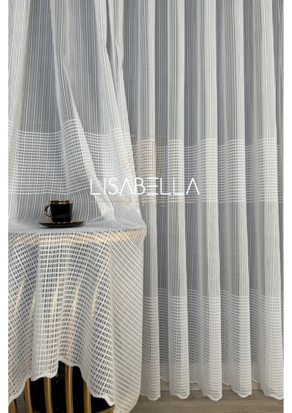 Modernia Beyaz Tül (1x3 Pile Dikişli) Şehrin Şıklığının Geometrik Yansıması indirimleri