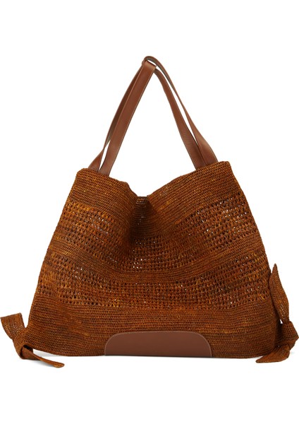 Cador Kahverengi Kadın Rafya Plaj Çantası