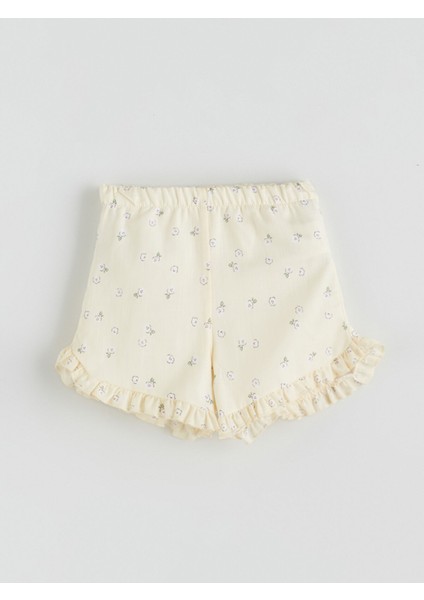 Yeni Sezon Bisiklet Yaka Çiçekli Kız Bebek Bluz ve Şort 2'li indirimleri