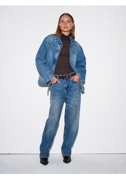 72070 %100 Pamuk Baggy Jean-Mavi