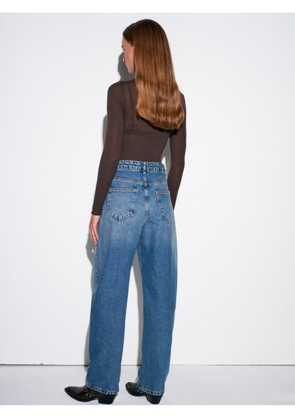 72070 %100 Pamuk Baggy Jean-Mavi fiyatları