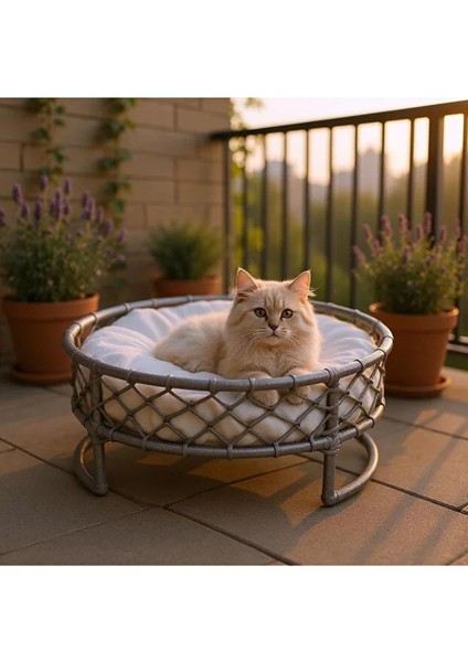 Kedi ve Köpek El Örgüsü Yatağı, Kedi Yuvası Kedi Evi Gri fiyatları