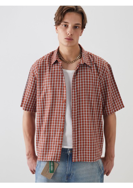 Yeni Sezon Rahat Kalıp Kısa Kollu Erkek Gömlek
