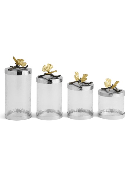 Butterfly Gingko Cam Kavanoz L