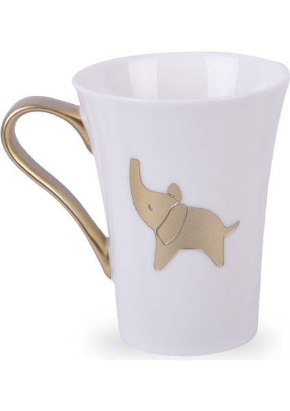 Fil Beyaz Porselen Kupa