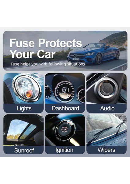 Araç Sigorta Seti 300 Parça 3 Boy Micro/mini/standart Boy Düzenleyici Kutusunda fırsatları