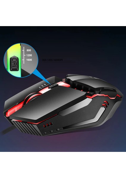 Ally K3 Işıklı Kablolu Oyuncu- Gaming MOUSE-(1903) fırsatları