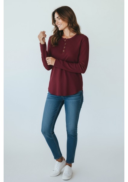 Kadın Yaka Düğme Detaylı Mevsimlik Bluz fiyatları