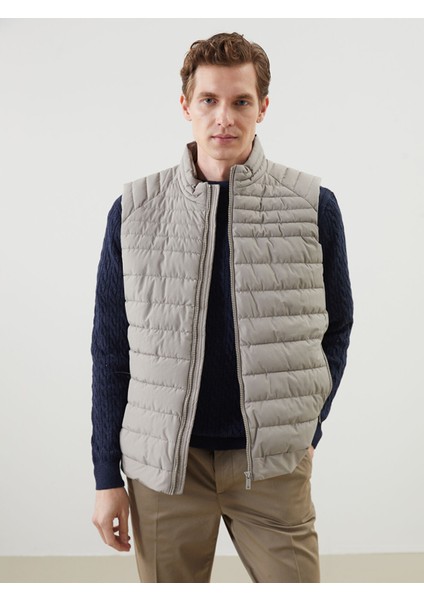 Yeni Sezon Standart Kalıp Dik Yaka Erkek Şişme Yelek