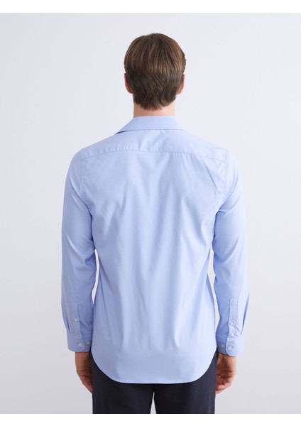 Yeni Sezon Slim Fit Uzun Kollu Gabardin Erkek Gömlek fırsatları