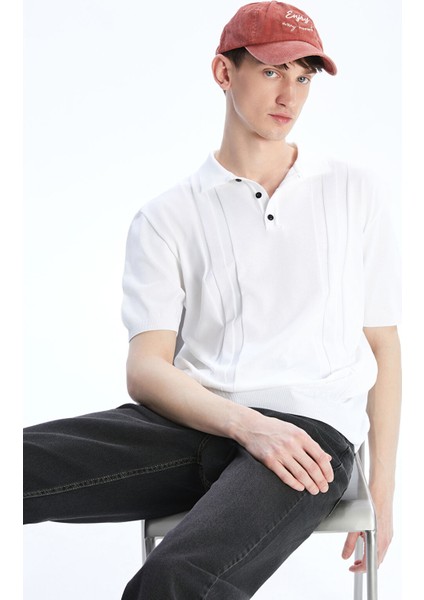 Yeni Sezon Polo Yaka Kısa Kollu Erkek Triko Kazak