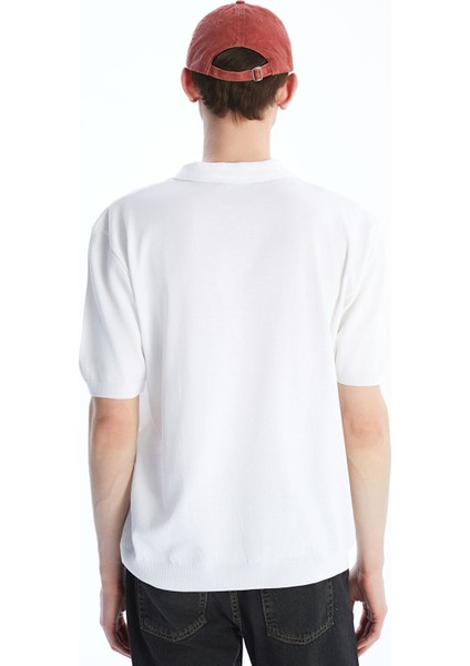 Yeni Sezon Polo Yaka Kısa Kollu Erkek Triko Kazak fırsatları