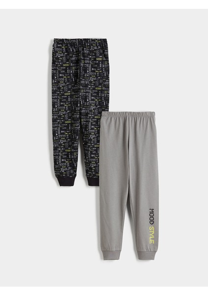 Yeni Sezon Beli Lastikli Erkek Çocuk Pijama Alt 2'li