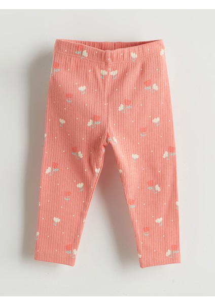 Yeni Sezon Organik Kumaş Çiçekli Kız Bebek Çıtçıtlı Body ve Tayt 2'li fırsatları