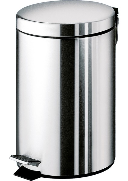 Çöp Kovası, Pedallı, Soft, 3lt - Parlak Paslanmaz Çelik