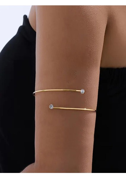 Ayarlanabilir Gold Kadın Pazu Bilekliği / Kol Aksesuarı /metal Kol Bileklik/ Üst Kol Kelepçesi