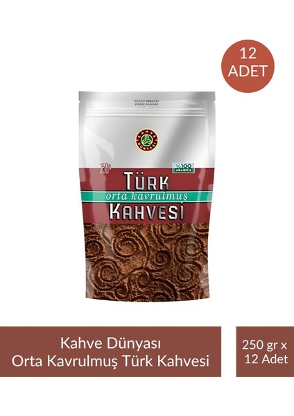 Zıpper Türk Kahvesi Orta Kavrulmuş 250 gr x 12 Adet