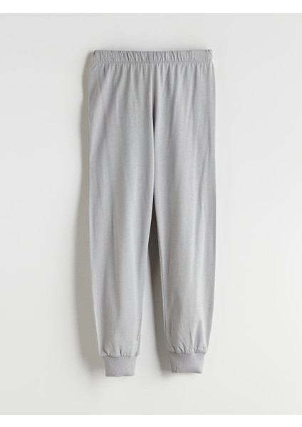 Yeni Sezon Bisiklet Yaka Baskılı Erkek Çocuk Pijama Takımı modelleri