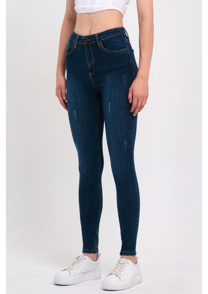 Kadın Tırnaklı Taşlamalı Jeans modelleri