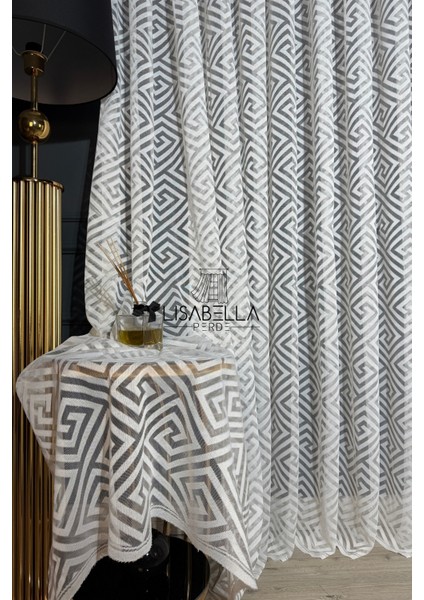 Versalux Ağır Gramajlı (1x3 Sık Pile Dikişli) Dökümlü Premium Tül Perde Beyaz Rengin Şıklığı fırsatları