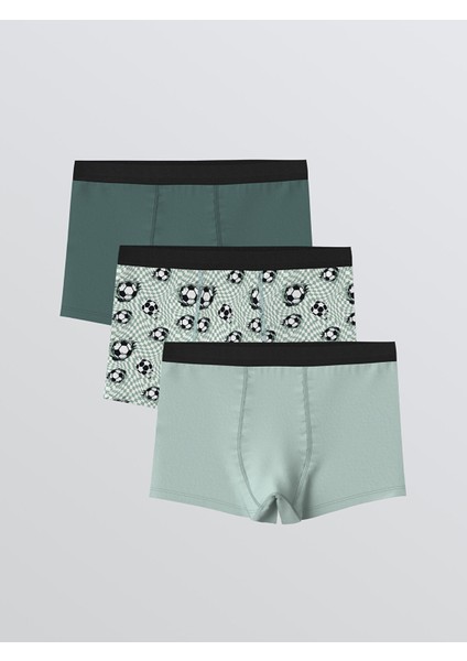 Yeni Sezon Desenli Erkek Çocuk Boxer 3'lü