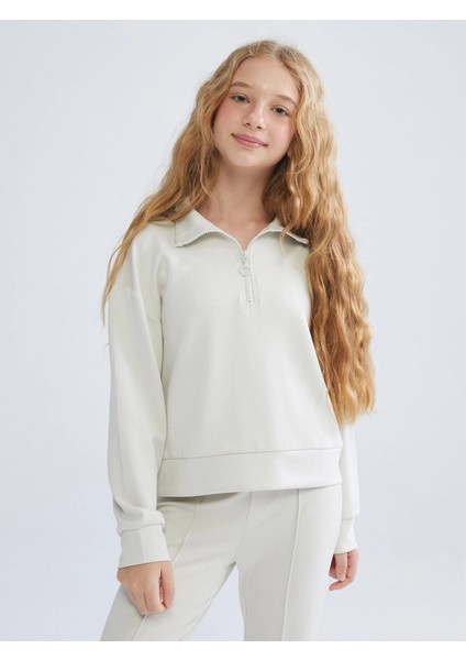 Lcw Kids Bej Dik Yaka Kız Çocuk Eşofman Takımı fiyatları