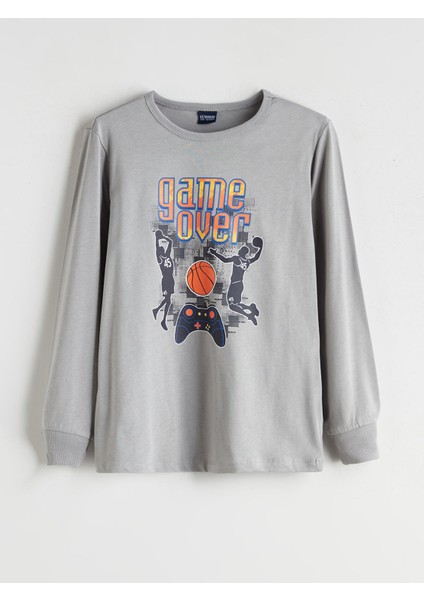 Yeni Sezon Bisiklet Yaka Baskılı Erkek Çocuk Pijama Takımı fiyatları