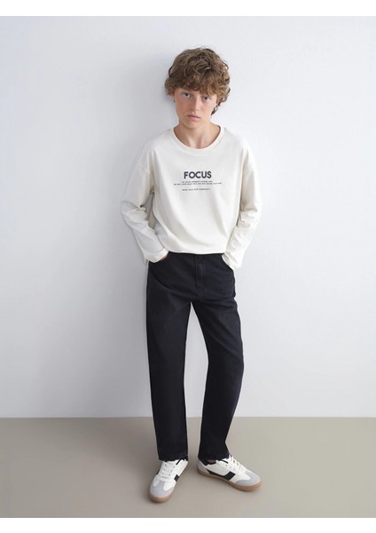 Lcw Kids Antrasit Baggy Fit Erkek Çocuk Jean Pantolon