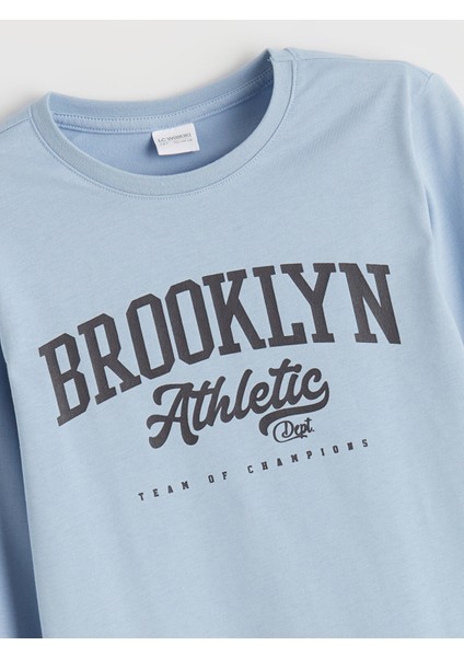 Yeni Sezon Bisiklet Yaka Erkek Çocuk Pijama Takımı modelleri