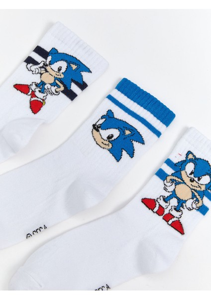 Yeni Sezon Sonic Desenli Erkek Çocuk Soket Çorap 5'li modelleri